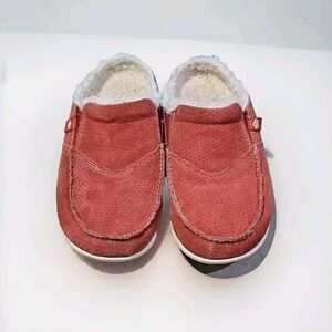 Spenco Slippers Siesta Plush Suede Slide Mules Clogs Lined Terracota Sz8 20B